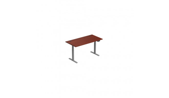 Adjustable Height Table Up Up Thor Gray, Table top L Dark Walnut