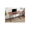 Adjustable Height Table Up Up Bjorn Gray, Table top L Dark Walnut