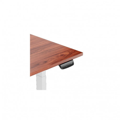 Adjustable Height Table Up Up Thor White, Table top M Dark Walnut