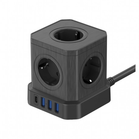Power Strip - Newell GaN Power Cube 9in1 Black