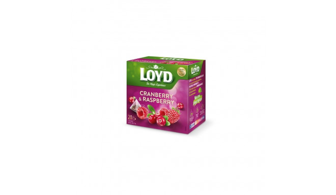 Tee LOYD jõhvika- ja vaarikamaitseline 20 x 2g