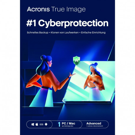 "Acronis True Image Advanced - 1 Computer + 50 GB Acronis Cloud Storage - 1 year Subscription - ESD-