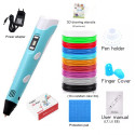 Fusion 3D printing pen | figures magazine | 5m  x 22 colors of PLA material | gift box