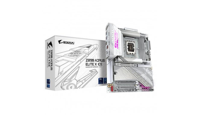 GIGABYTE Z890 AORUS ELITE X ICE Motherboard - Supports Intel Core Ultra (Series 2) CPUs, 16+1+2 phas