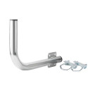 Extralink Left balcony handle B300 with u-bolts M8, steel, galvanized