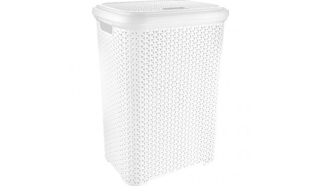 Orion laundry basket Laundry basket bathroom container for clothes underwear with cover 55 l white