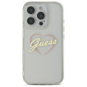 Guess GUHCP16LHCHGSPT iPhone 16 Pro 6.3" läbipaistev kõvakaaneline IML Heart.