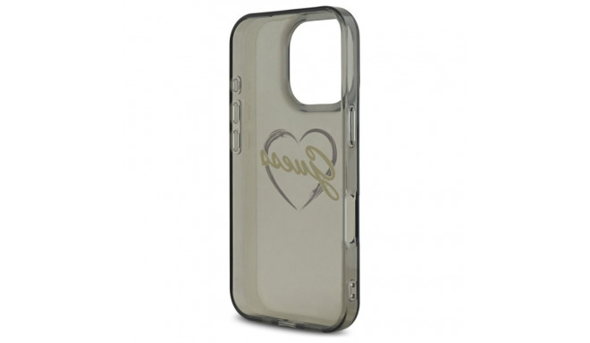 Guess GUHCP16LHCHGSPK iPhone 16 Pro 6.3" black hardcase IML Heart