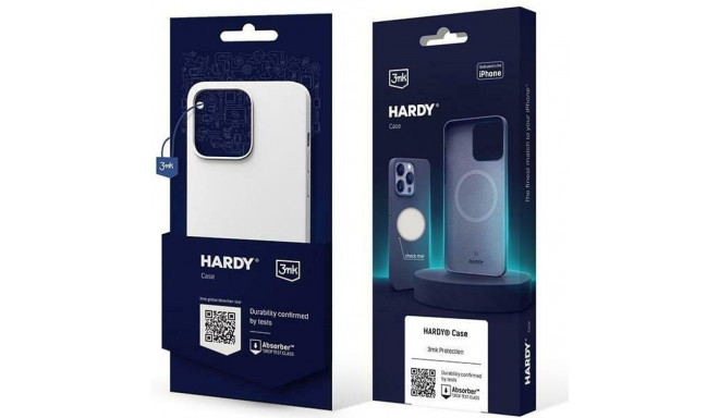 3MK Hardy Case iPhone 15 Plus / 14 Plus 6.7" silver-white/silver-white MagSafe