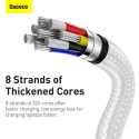 Baseus Type-C - Type-C cable Cafule Series Metal Fast charge/data 100W (20V/5A) 1m White (CATJK-C02)