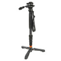 3 Legged Thing Punks Taylor 2.0 Monopod Kit w/DOCZ2 Foot Stabilizer & AH Trinity Darkness/Matte Blac