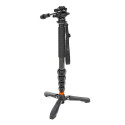 3 Legged Thing Legends Alana 2.0 Darkness/Matte Black Monopod Kit w/DOCZ2 Foot Stabilizer & AH Trini