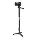 3 Legged Thing Punks Trent 2.0 Monopod Kit w/DOCZ2 Foot Stabilizer Blk w/Slate Grey Copper