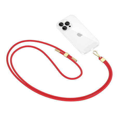 TECH-PROTECT C2S ROPE CROSSBODY STRAP RED/GOLD