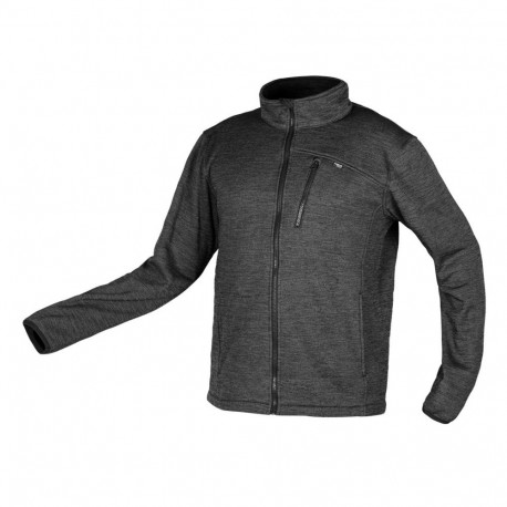 Zip-up sweatshirt OUTDOOR, pique, grey, size XL