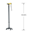 Walking stick - quadruped with soft grip - yellow AR-017