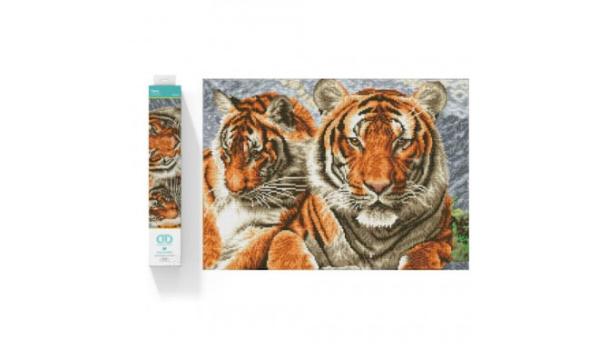 Diamond Embroidery Diamond Dotz Diamond Mosaic Tigers 59.5x45cm DQ10003