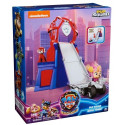 PAW Patrol : The Mighty Movie Mini Lookout Tower Playset with Mighty Pups Skye Toy Car and Marshall 