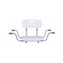 Recessed bath bench with back rest AT51032