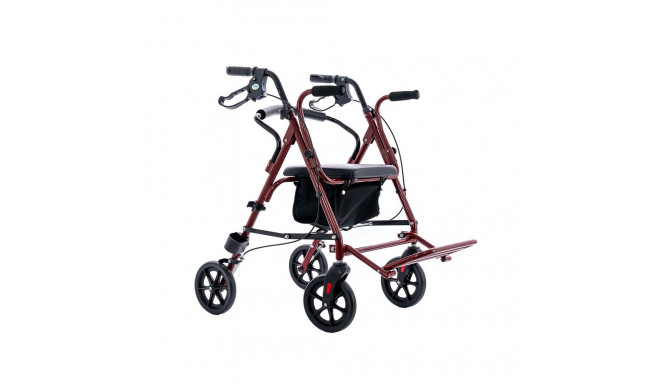 Four-wheel walker with seat function