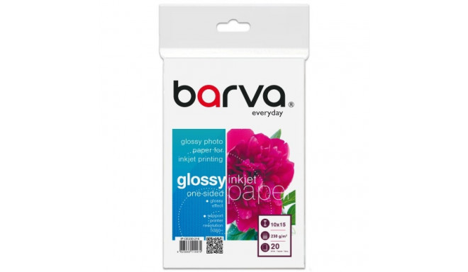 Photo Paper Barva Everyday Glossy 230 g/m², 10x15 cm, 20 sheets