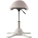 Up Up Toronto ergonomic balance stool White, Ivory fabric, longer gas lift