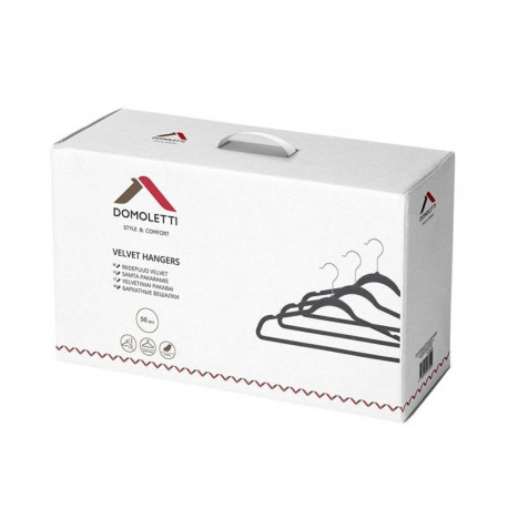Domoletti 50 tk mustad velvet riidepuud