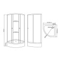 SHOWER ENCL QA017-80 SAND 80X80X195 2P