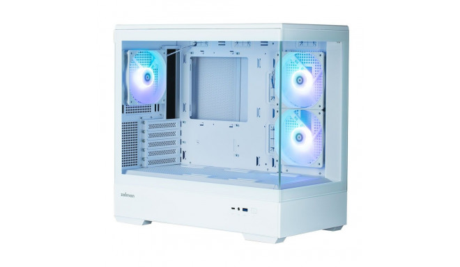 P30 V2 valge MicroATX mini-torn arvutikorpus 3 RGB ventilaatoriga