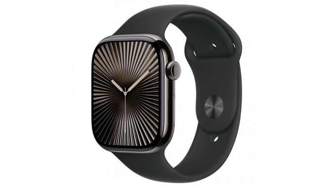 Watch Series 10 GPS + Cellular 46 mm Slate Titanium Case with Black Sport Band - M/L