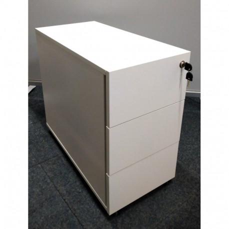 PIANO Sahtliboks PASBR33 3 sahtliga, ratastel L-300xK-544xS-600mm, lukustatav ( lihtlukk )/ valge ko