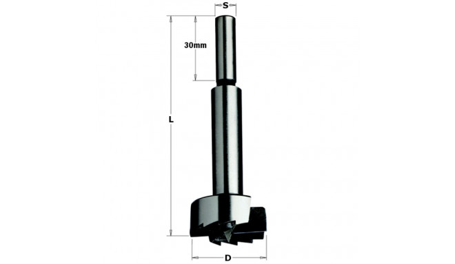 FORSTNER BIT SP Z2+2 S=8X30 D=20X90 RH