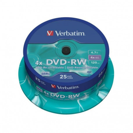 Verbatim DVD-RW ketas 4,7GB 25pcs 4x plastikust karp