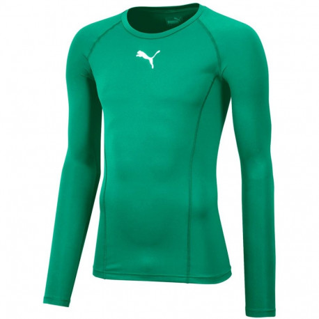 Puma meeste pikkade varrukatega T-särk Liga Baselayer Tee LS 655920 05 M, roheline