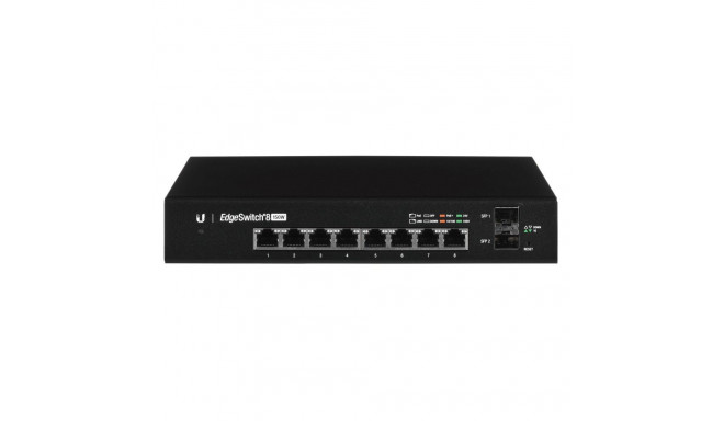 Ubiquiti EdgeSwitch 8 Hallatav Gigabit Ethernet (10/100/1000) Toite üle Etherneti (PoE) Must
