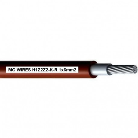 MG Wires fotogalvaanika kaabel H1Z2Z2-K-R-6mm2 RD 1x6mm2 0.6/1kV 50m pakk, punane