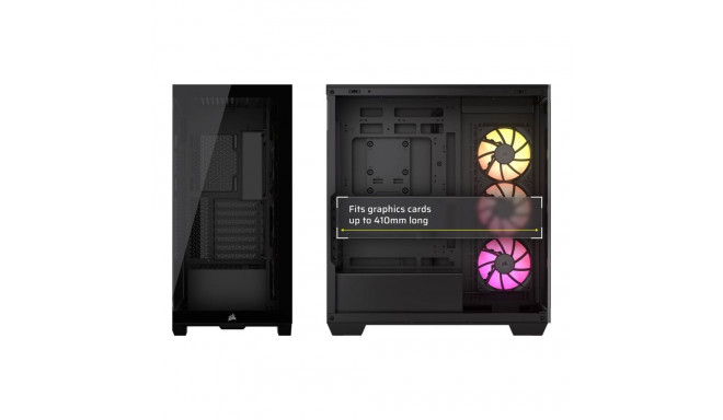 CORSAIR iCUE LINK 3500X RGB Tempered Glass Mid-Tower PC Case Black