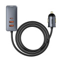 Baseus Share Together car charger 2x USB / 2x USB Type C 120W PPS Quick Charge Power Delivery gray (