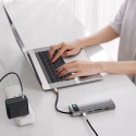 Baseus Metal Gleam 9in1 multifunctional USB Type C HUB - 3x USB 3.2 Gen 1 5Gbps / USB Type C PD 100W