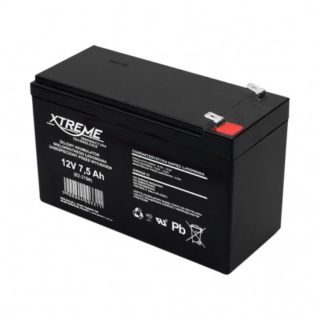82-219# Akumulator żelowy 12v 7.5ah xtreme 153x95x67_6,5