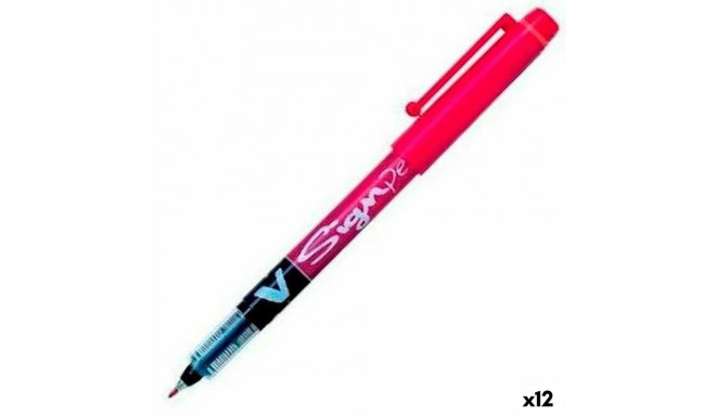 Gela pildspalva Pilot V Sign Pen Sarkans 0,6 mm (12 gb.)