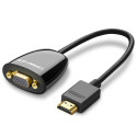 UGREEN MM105 HDMI-VGA adapter, ilma helita (must)