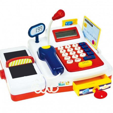 Kassaaparaat lisadega patareidega