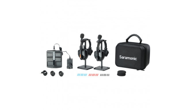 SARAMONIC WITALK9 WT2S 2-PERSON FULL-DUPLEX 1.9GHZ WIRELESS HEADSET INTERCOM SYSTEM W/ CARRY CASE