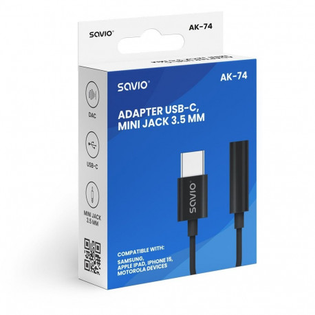 Adapter audio USB-C Jack 3,5mm AK-74