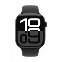 Watch Series 10 GPS + Cellular 46 mm Jet Black Aluminium Case with Black Sport Band - S/M