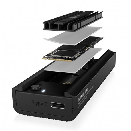 The ICY BOX IB-180MC-C31 is a compact, toolless docking station designed for M.2 SS