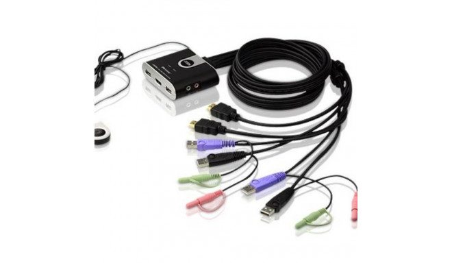 2-Port USB/HDMI Audio KVM Switch w Remote port