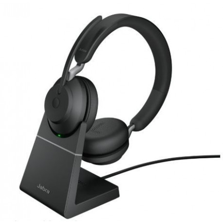 Product Summary: Jabra Evolve2 65 Wireless Stereo Headset with Charging Stand
