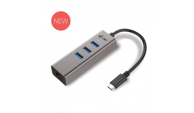 USB-C Metal 3 Port HUB with Gigabit Ethernet Adapter